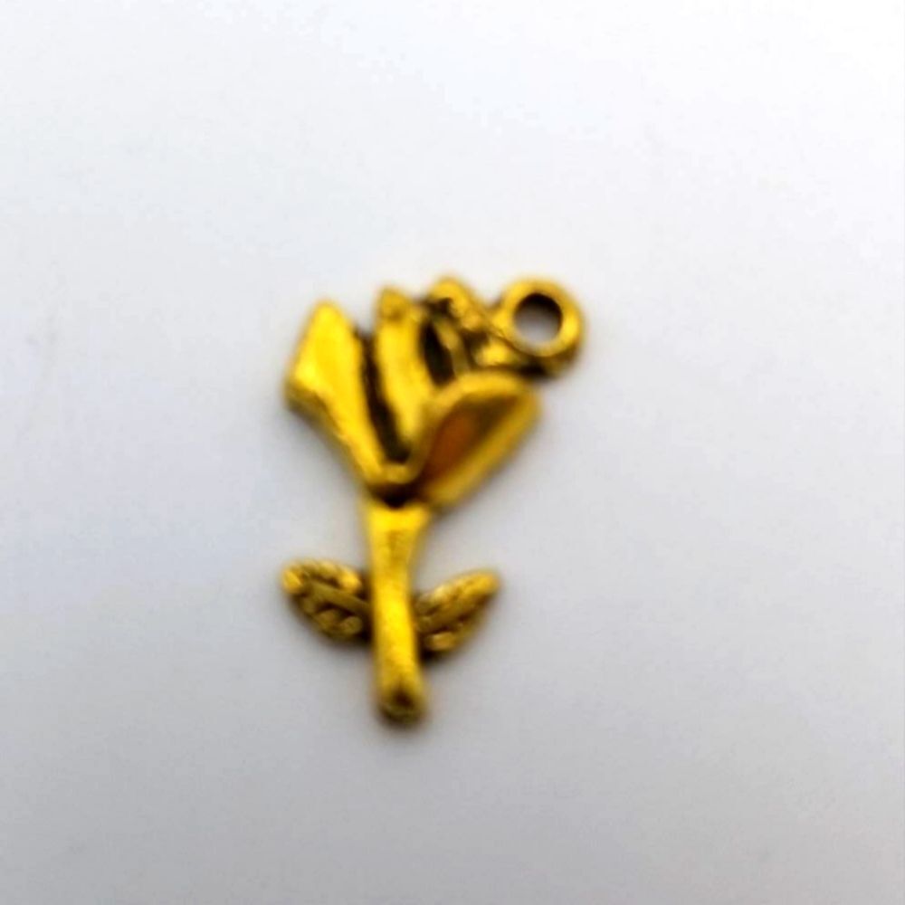 Rose floral‎ charm pendant